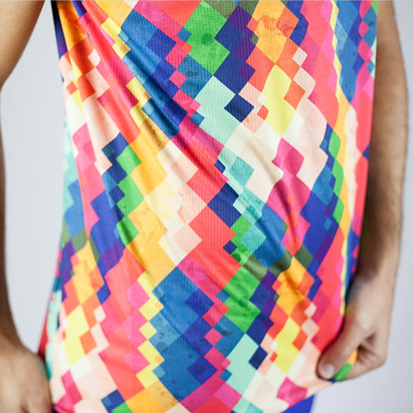 colourful squared pattern textile