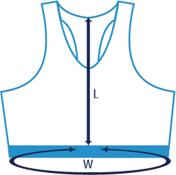 icon dimensions Sports Bra