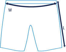 icon dimensions Women's shorts