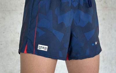 force shorts piece of fabric